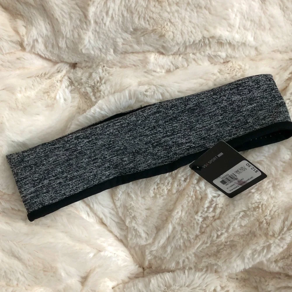 🇺🇸 BUNDLE ONLY - 5/$15 - Victoria Secret Headband, Black & Grey, NWT